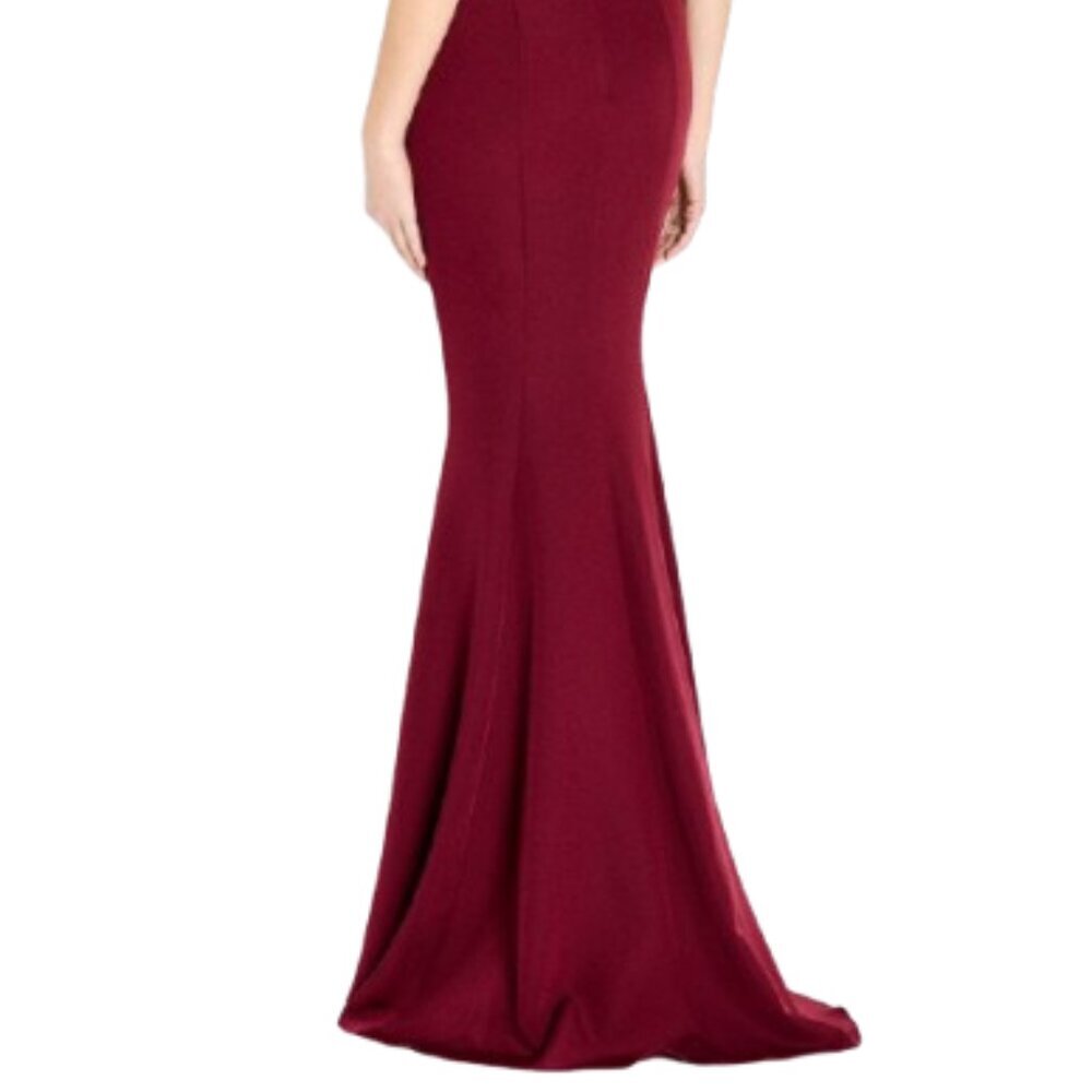 NWT Cameron Blake CB762 Crepe Mother of the Bride Dress Navy Size 14 - Picture 4 of 6